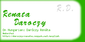 renata daroczy business card